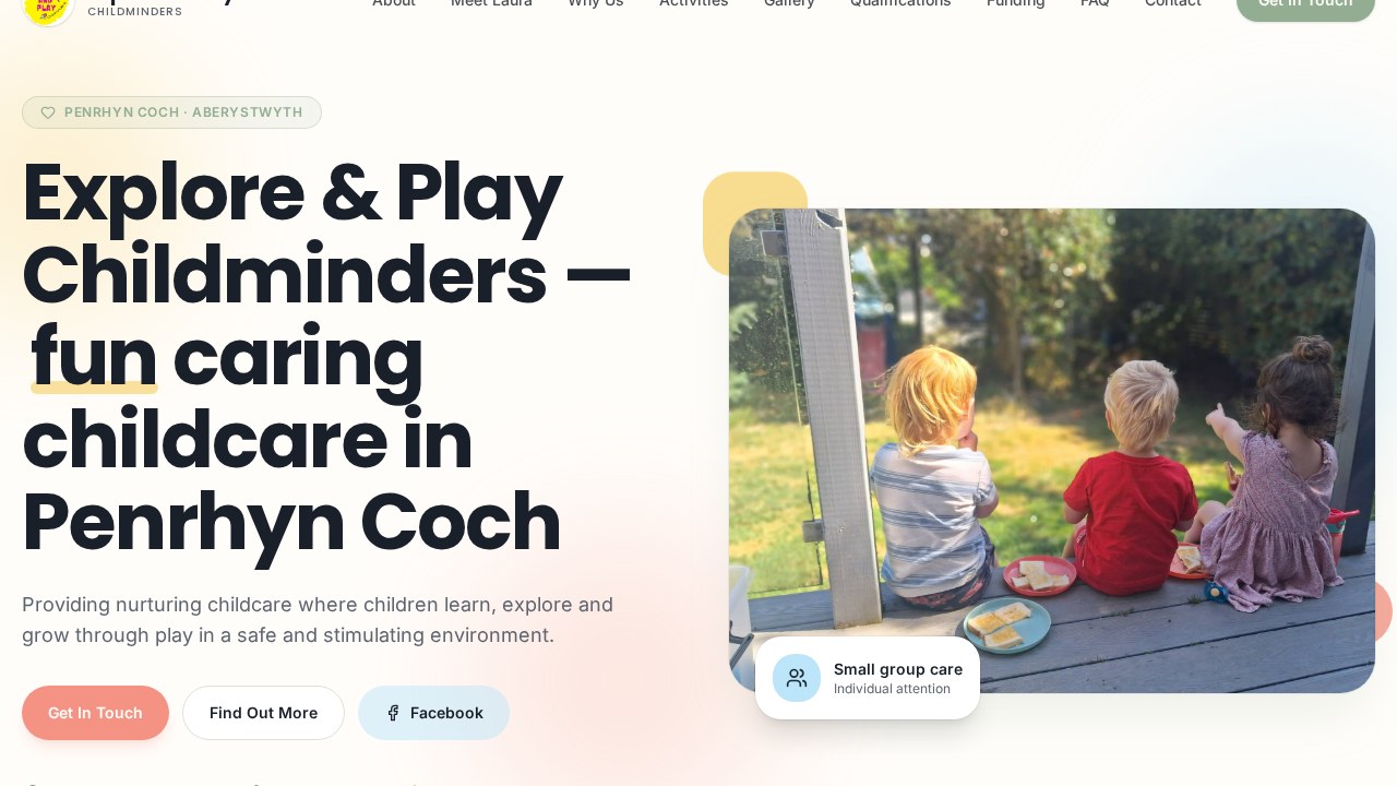 Explore & Play Childcare website